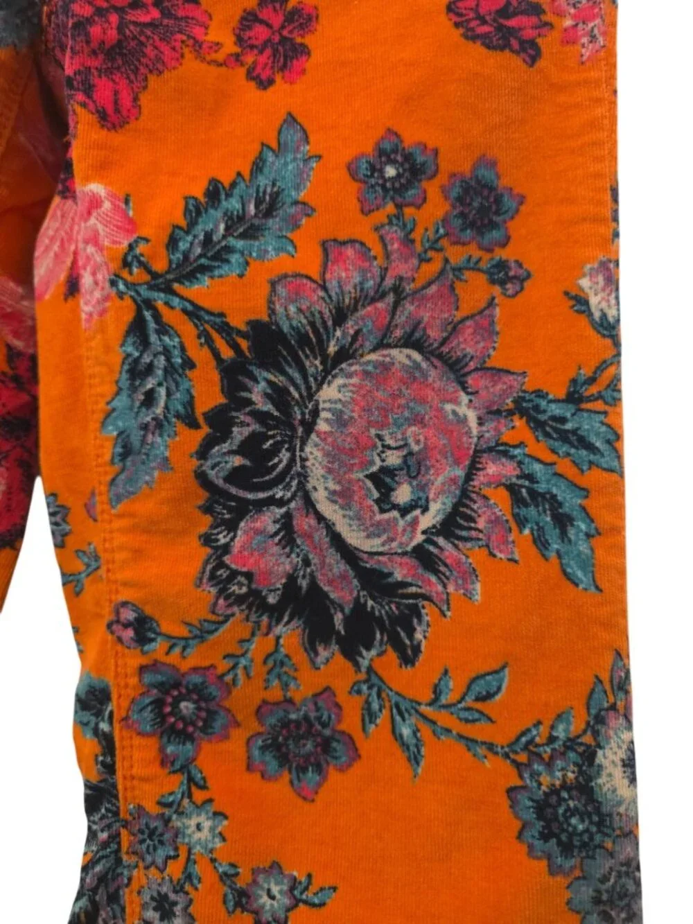 We The Free x Free People Printed Penny Pull-On Low Rise Corduroy Flare Pants 25 - Picture 5 of 10